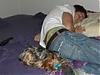 Where does your yorkie sleep?  got any pics?-maggie-mike.jpg