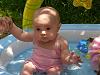 Splish Splash in Kiddie Pool!  Pics of Tess & Chloe-tess-pool.jpg